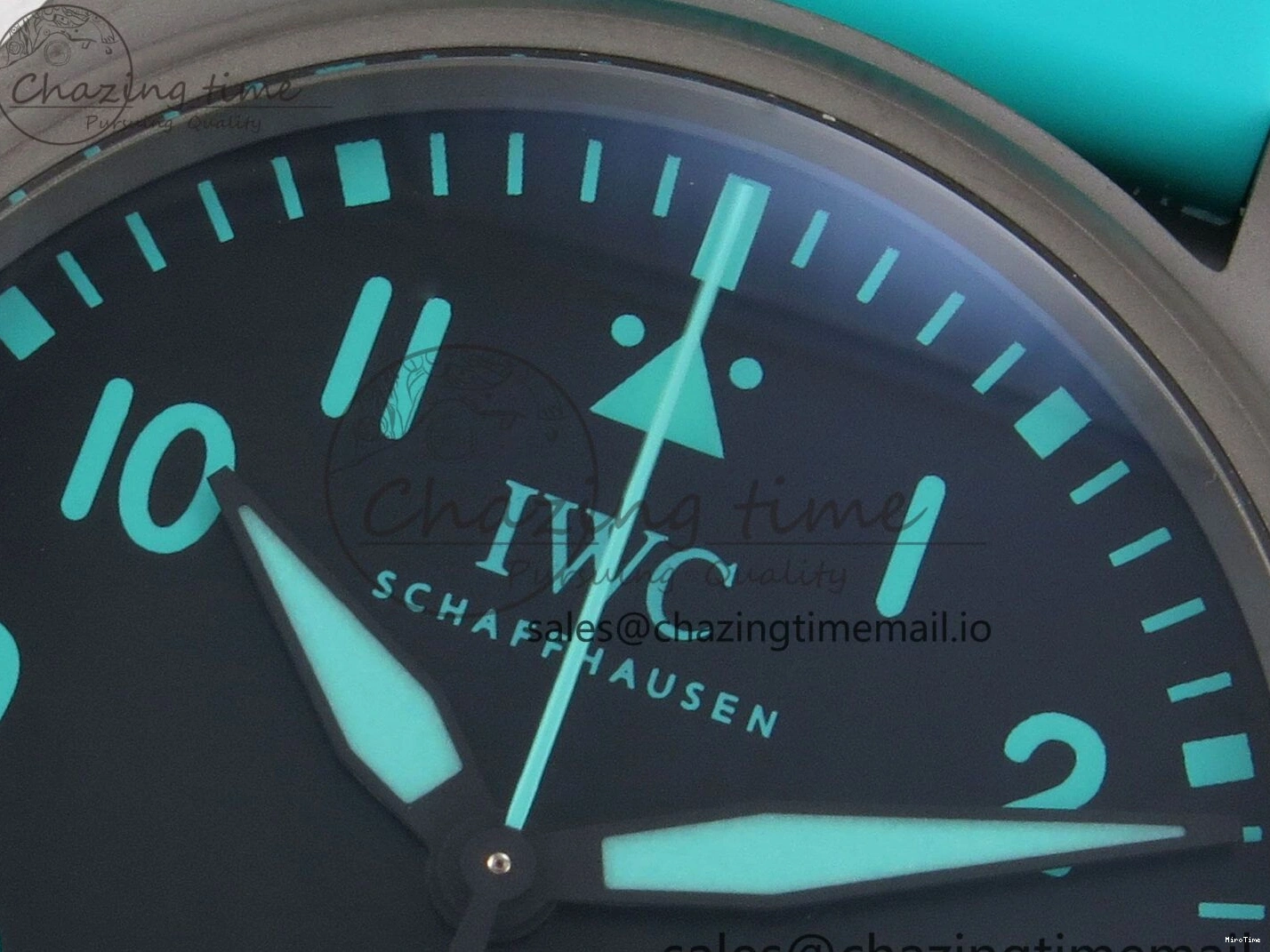 MIROTIME 0419 Pilot Mark XX BLSF 1:1 Best Edition Black Blue Dial on Blue Rubber Strap MIYOTA Sleek 6989